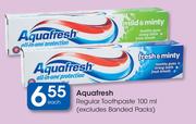 Aquafresh Regular Toothpaste(Excludes Banded Pack)-100ml Each