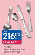 Clicks 24-Piece Stainless Steel Bolero Cutlery Set-Per Set