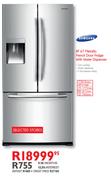 Samsung RF 67 Metallic French Door Fridge with Water Dispenser