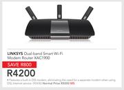 Linksys Dual-Band Smart Wi-Fi Modem Router XAC1900