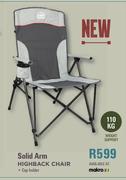 Camp Master Solid Arm Highback Chair