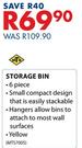 Storage Bin 6 Piece
