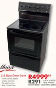 Univa 116 Black Ceran Stove