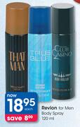 Revlon For Men Body Spray-120ml-Each