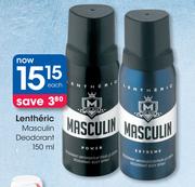 Lentheric Masculin Deodorant-150ml Each