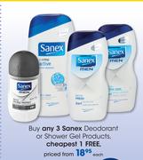 Sanex Deodorant Or Shower Gel Products-Each