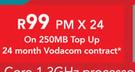 Vodacom Power Tab VF1296-On 250MB Top Up Plan