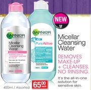 Garnier Micellar Cleansing Water Assorted-400ml Each