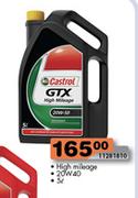 Castrol GTX High Milage Oil 20W40-5Ltr