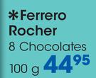 Ferrero Rocher 8 Chocolates-100gm