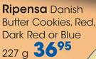 Ripensa Danish Butter Cookies, Red, Dark Red Or Blue-227g