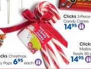 Clicks 3 Piece Candy Canes