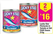 Lucky Star Pilchards In Tomato or Hot Chilli Sauce-2 x 215gm