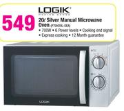 Logik 20L Silver Manual Microwave Oven P70H20L-SEA