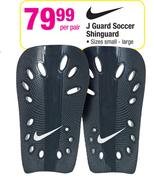 Nike J Guard Soccer Shinguard Size Small/Large-Per Pair