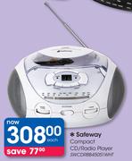 Safeway Compact CD/Radio Player SWCDRBB45051WHT