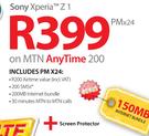 Sony Xperia Z1+ Screen Protector-On MTN Any Time 200