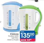 Safeway Cordless Kettle Light Blue, Green or Purple Each