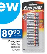 Energizer Max AA Batteries 10-Pack-Per Pack