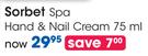 Sorbet Spa Hand & Nail Cream-75ml Each