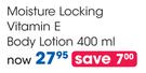 Johnson's Moisture Locking Vitamin E Body Lotion-400ml
