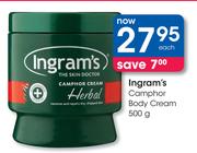 Ingram's Camphor Body Cream-500g Each