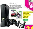 XBox360 250GB Fifa14,Speed Wheel And Forsa 4