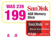 Sandisk 4GB memory Stick
