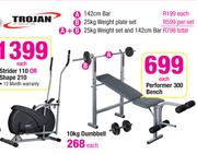 Trojan 25Kg Weight Set And 142cm Bar