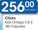 Clicks Kids Omega 3 & 6 Capsules-180's