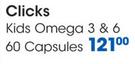Clicks Kids Omega 3 & 6 Capsules-60's