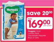 Huggies Gold Jumbo Pack Disposable Nappies Boys Or Girls