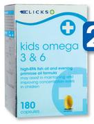 Clicks Kids Omega 3 & 6 Capsules-60's