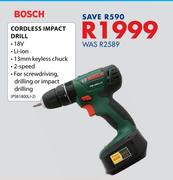 Bosch Cordless Impact Drill PSB1800LI-2