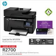 HP Laser Jet Pro M127FW Multifunction Laser Printer + Additional HP Cartridge 85A
