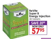 ReVite Suber B Energy Injection-30 Tablets