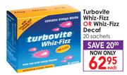 Turbovite Whiz-Fizz Or Whiz-Fizz Decaf-20 Sachets Each