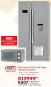 Defy 740L Metallic Side By Side Fridge With Water Dispenser