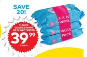 Cuddlesome Wet Wipes-3x80's