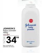 Johnson's Baby Powder-400g