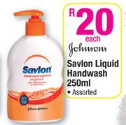 Johnsons Savlon Liquid Handwash-250ml Assorted
