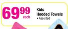 Kids Hooded Towels Assorted-Each