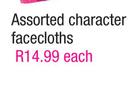 Assorted Character Facecloths-Each