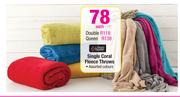 Always Home Single Coral Fleece Throws-Each