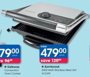 Kambrook 2000 Watt Stainless Steel Grill KCG200