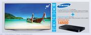 Samsung 46" 3D Smart LED TV(UA46H7000) + 3D Blu Ray Player(BD H5500)