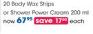Nair Brazilian Spa Clay 20 Body Wax Strips Or Shower Power Cream-200ml Each