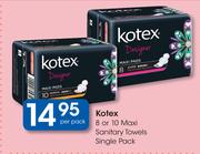 Kotex 8 Or 10 Maxi Sanitary Towels Single Pack-Per Pack