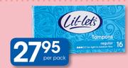 Lil-Lets 16 Digital Tampons Regular-Per Pack