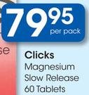 Clicks Magnesium Slow Release 60 Tablets-Per Pack